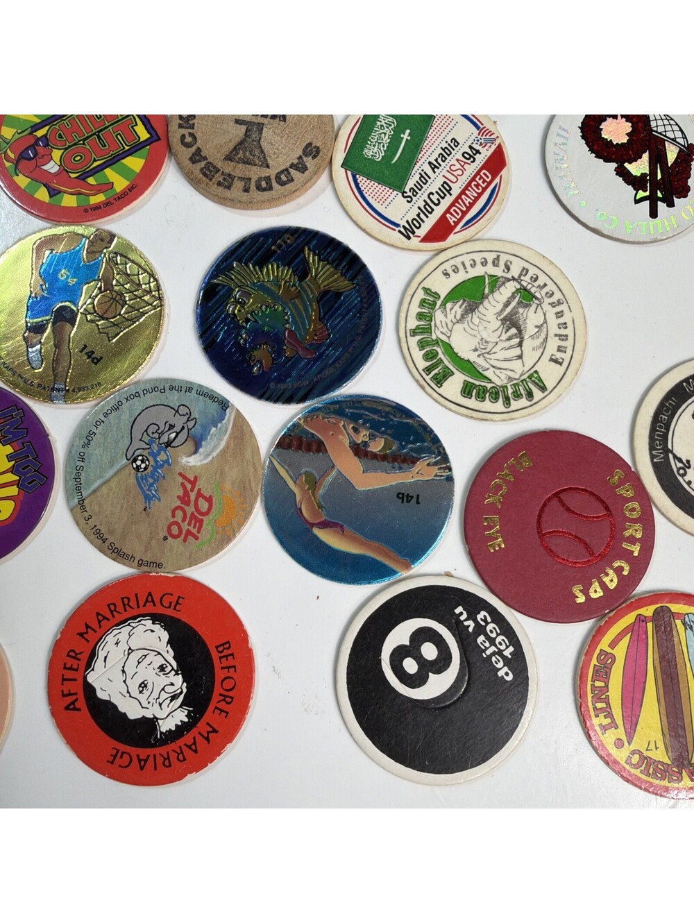 Lot Of 63 Pogs Slammers Solid Metal Plastic Cardboard Many Styles Big Value!! - Picture 10 of 14
